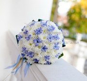 Свадебный букет из хризантем 